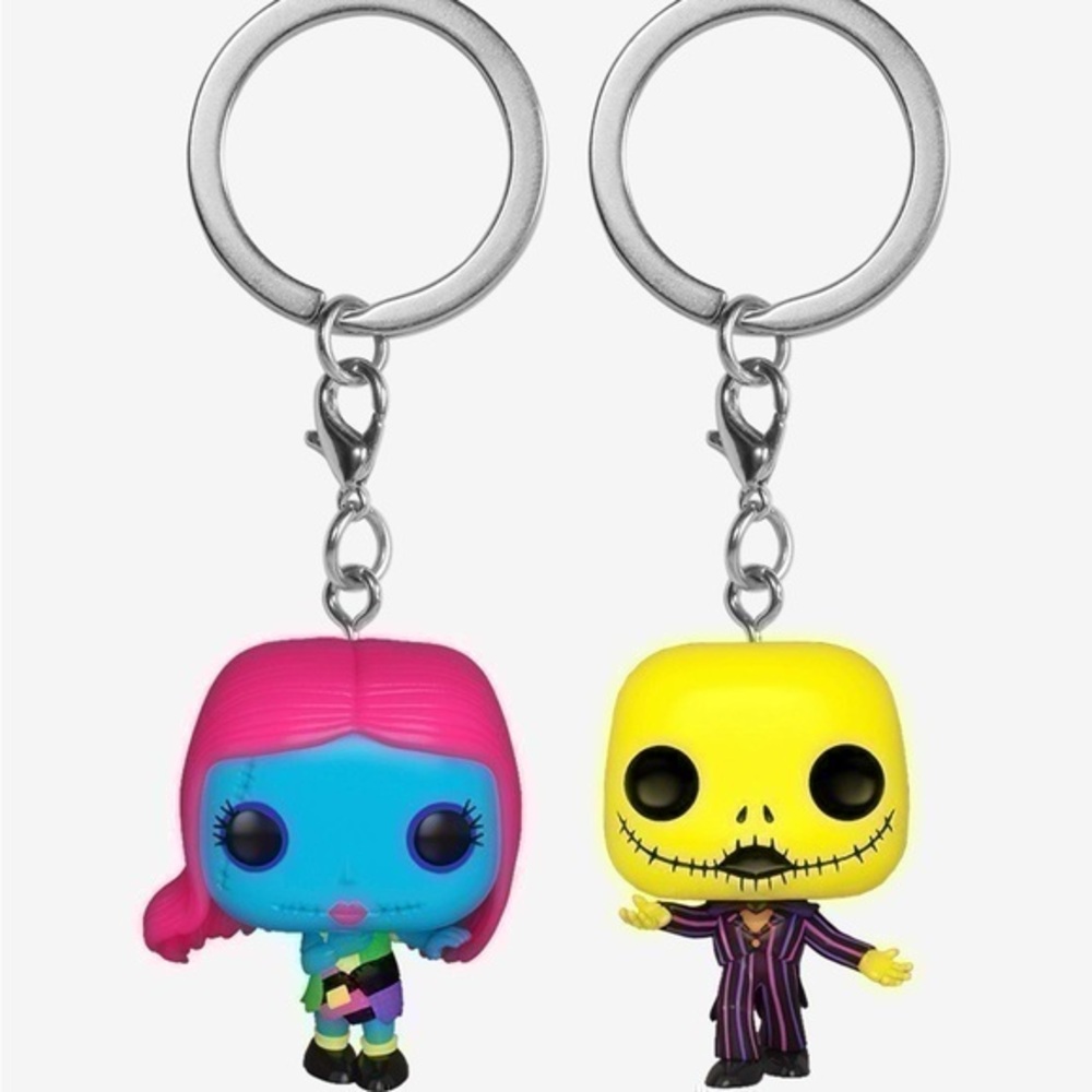 Funko Keychain : Jack Skellington and Sally Blacklight ✨ NWT | 2 Piece Set